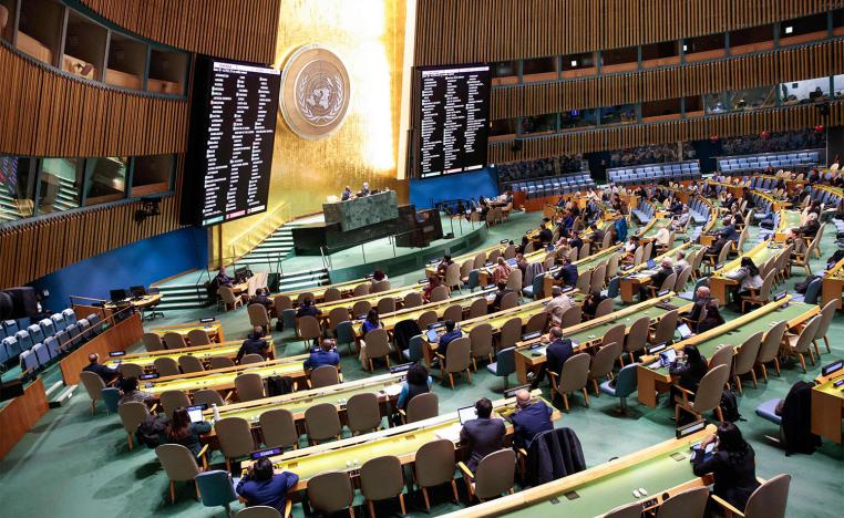 General Assembly resolutions are not binding but carry political weight