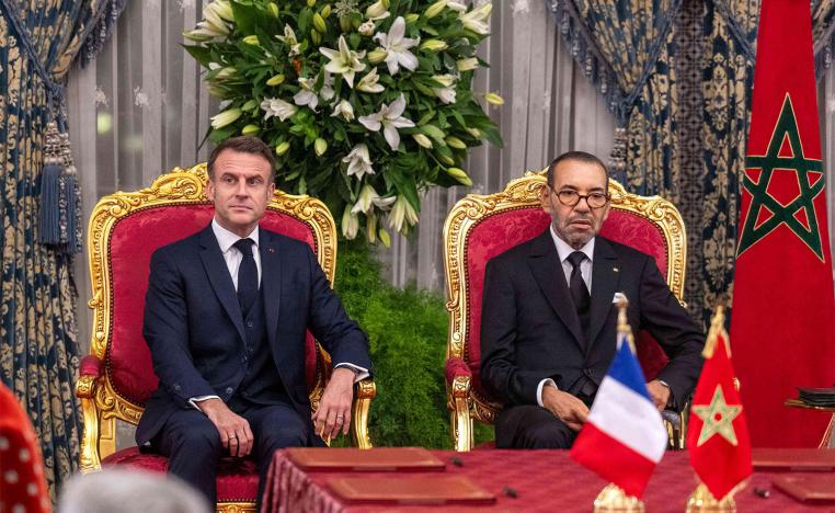 King Mohammed VI with Emmanuel Macron