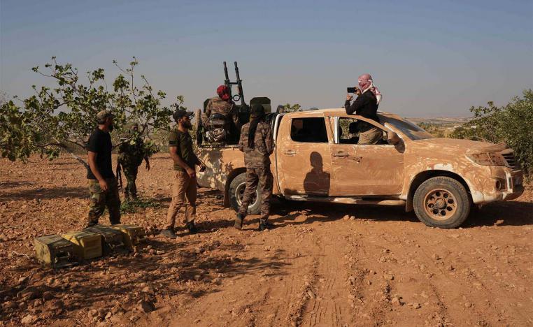 Turkey-backed fighters are positioned on the Mahsali and Arab Hasan frontline on the outskirts of Manbij