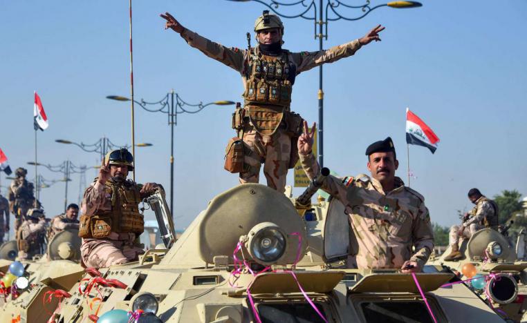 قوات من الحشد الشعبي تشارك في استعراض الجيش العراقي