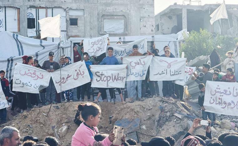 تظاهرة ضد حماس في بيت لاهيا