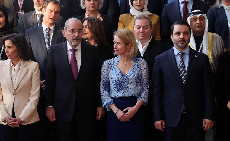 A family photo during the 9th Brussels conference Standing with Syria hosted by the EU in Brussels