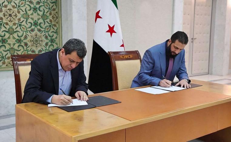 أجواء توقيع الاتفاق بين الشرع وعبدي كانت ودية وهادئة