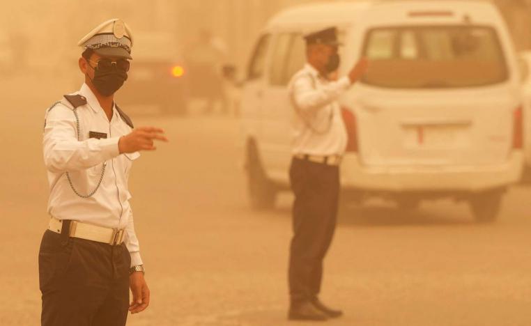 عاصفة ترابية في الناصرية جنوب العراق