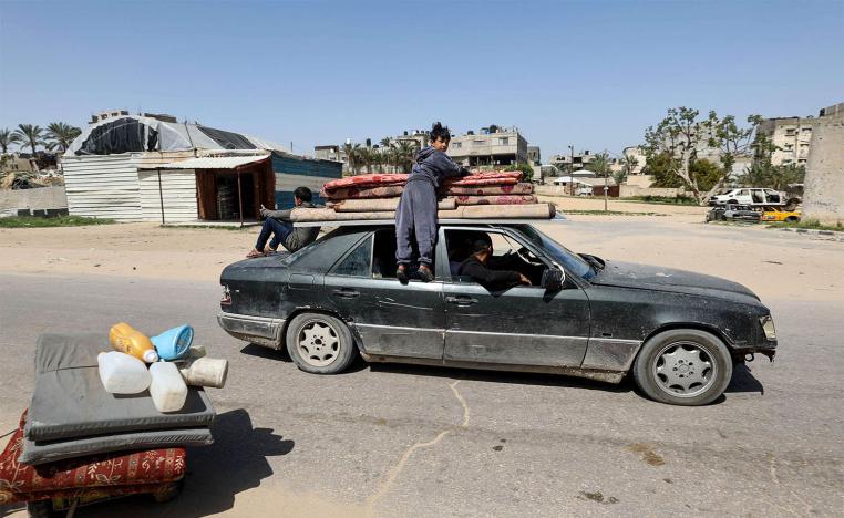 Gazans fleeing 