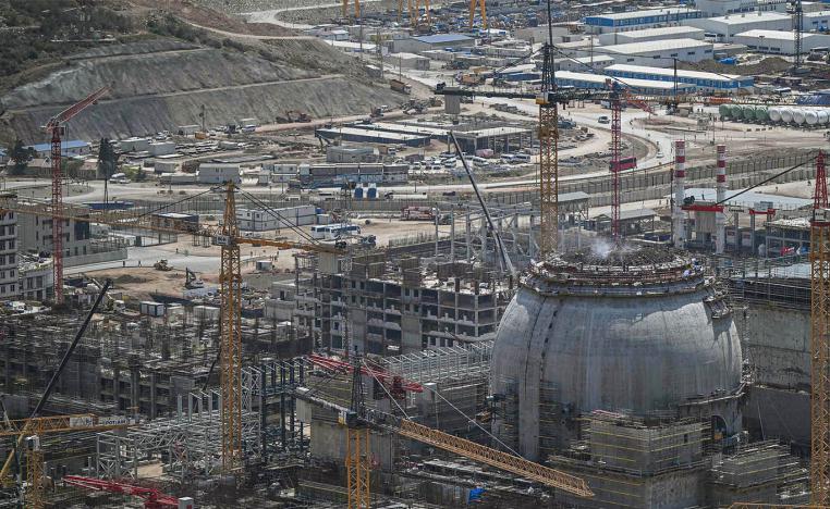 The construction of the Russian-built Akkuyu Nuclear Power Plant in Mersin Province (2023)