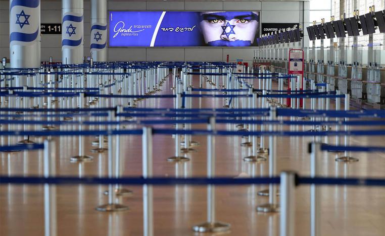 Empty Tel Aviv airport