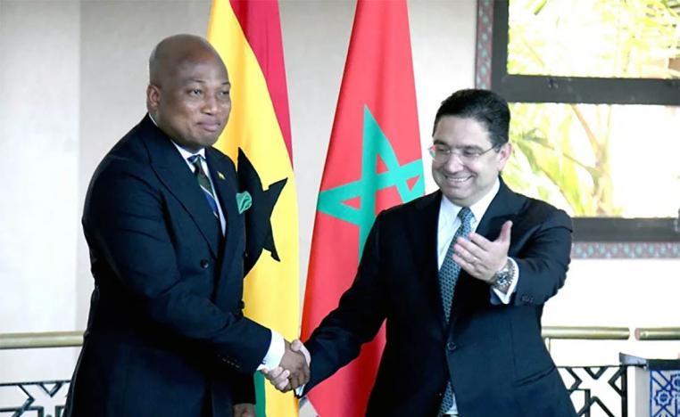 Ablakwa shaking hands with Bourita