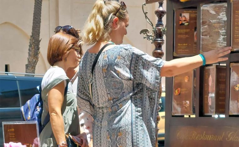 Foreign tourists in Marrakech