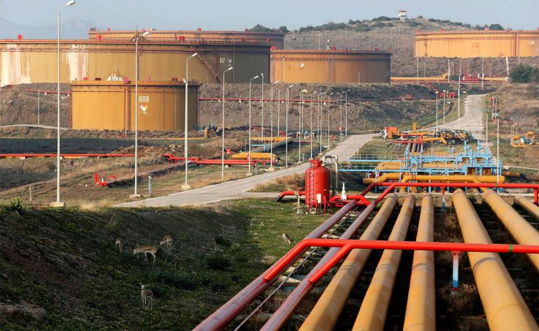 Oil tanks at Turkeys Mediterranean port of Ceyhan