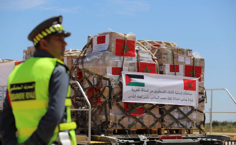 حرص مغربي متواصل على الدعم الانساني لأهالي غزة
