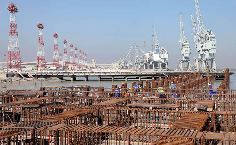 A view shows the Khor Al Zubair Port near Basra