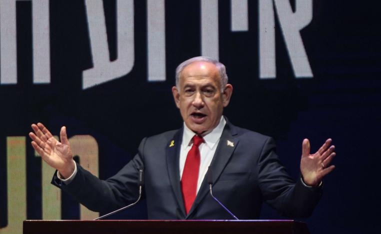 نتنياهو يتوعد بالتصدي لمساعي إقامة دولة فلسطينية 