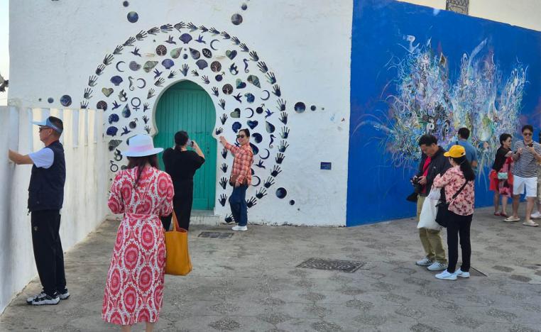 Chinese tourists in Assilah