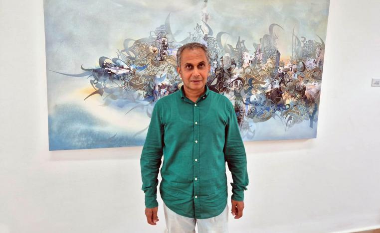 Khaled Al-Saai, an artist whose calligraphy does the talk