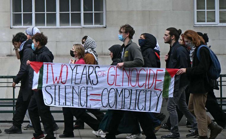 Meanwhile, protests against Israel's war on Gaza continue across the world