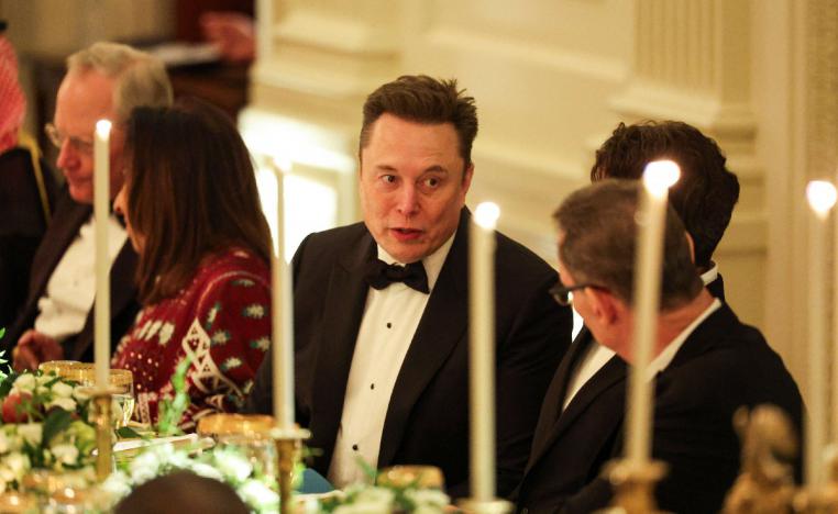 ماسك وهوانغ حضرا العشاء الذي أقامه ترامب لولي العهد السعودي