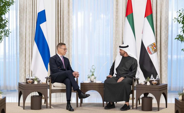 Sheikh Mohamed receiving Stubb