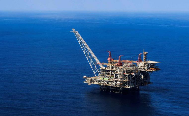 A view of the gas platform for Leviathan, Israel’s largest gas field.