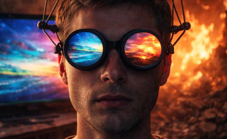 شخص يجلس أمام شاشة تلفاز 