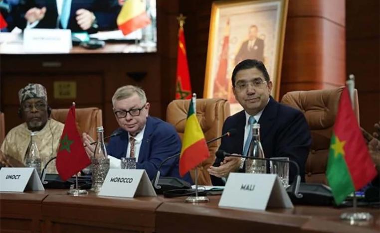 Morocco's FM Nasser Bourita heading the conference