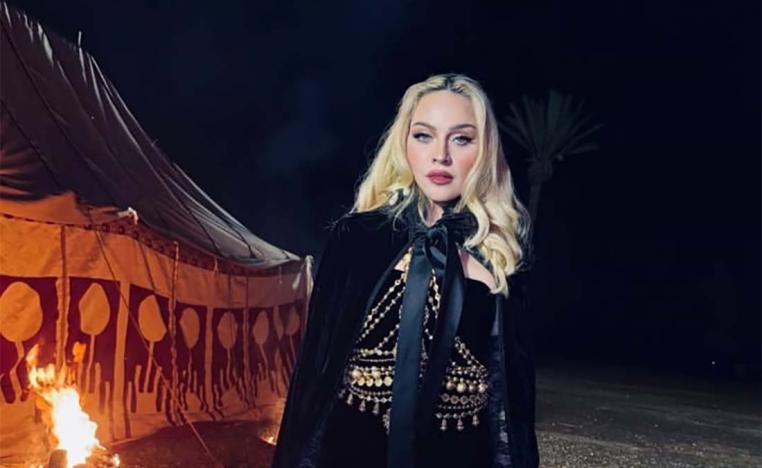 Madonna donned an exquisite selham at Agafay desert for New Year's Eve