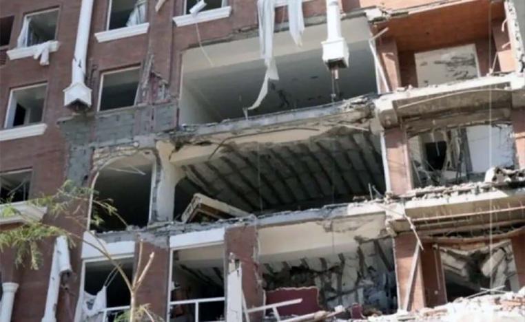 The aftermath of the explosion in Bandar Abbas