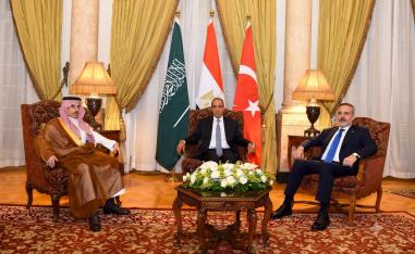 وزراء خارجية تركيا ومصر والسعودية