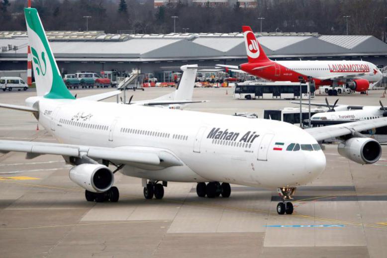 Clipped wings. An Airbus A340-300 of Mahan Air is seen at Dusseldorf International Airport in Gemany, January 16.