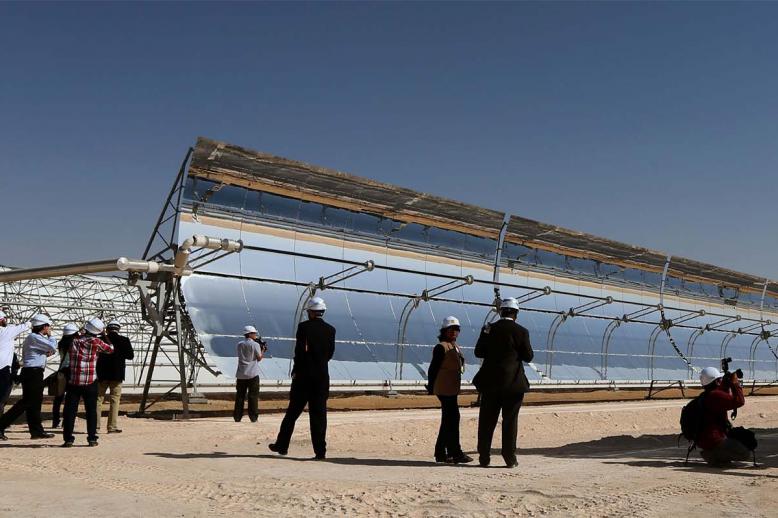 Shams 1, Concentrated Solar power (CSP) plant, in al-Gharibiyah district on the outskirts of Abu Dhabi