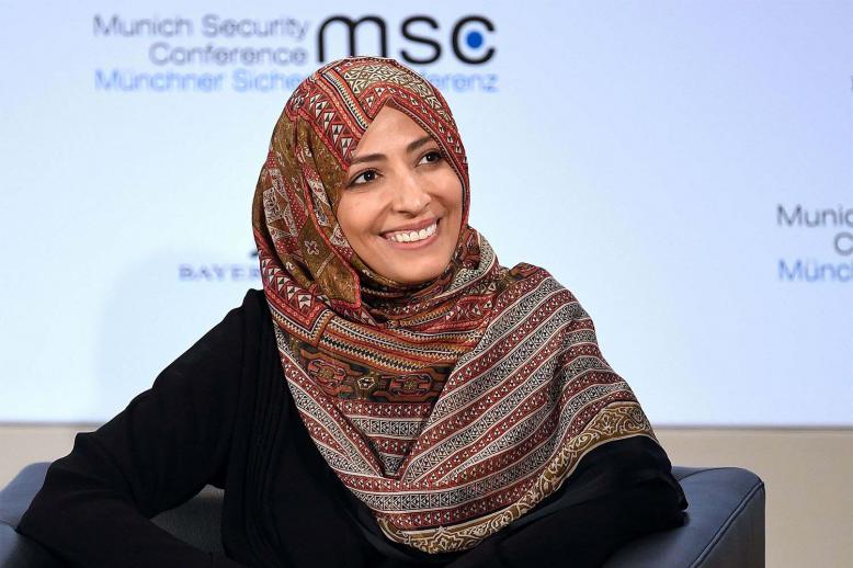 Nobel Peace Prize laureate Tawakkol Karman