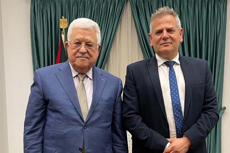 Horowitz became the second top official to meet with Abbas since the new Israeli government took office in June