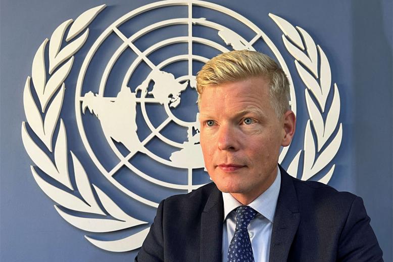 The UN special envoy for Yemen Hans Grundberg 