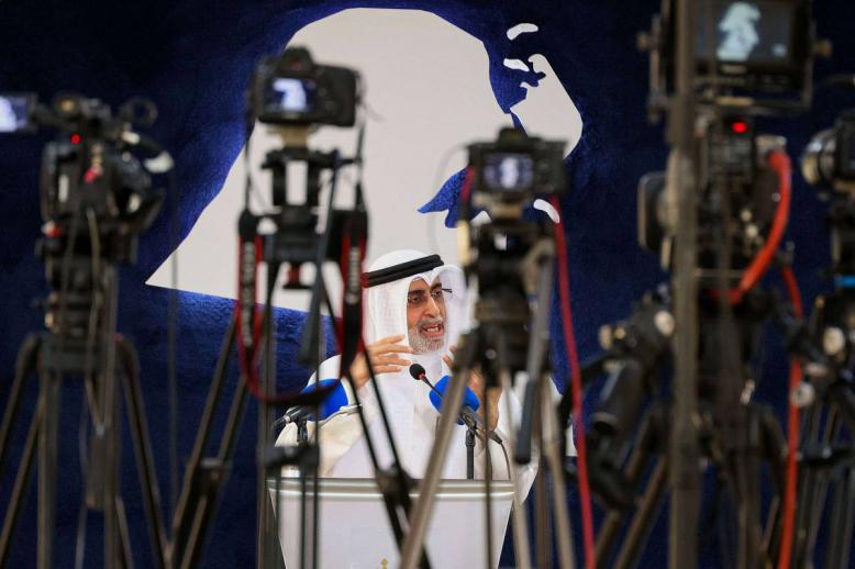 المرشح لانتخابات مجلس الأمة الكويتي عبدالغني العنزي في مؤتمر صحفي