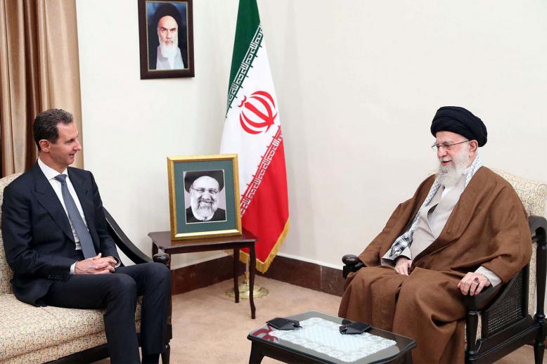 Iran's Supreme Leader Ayatollah Ali Khamenei meeting with Syrian President Bashar al-Assad