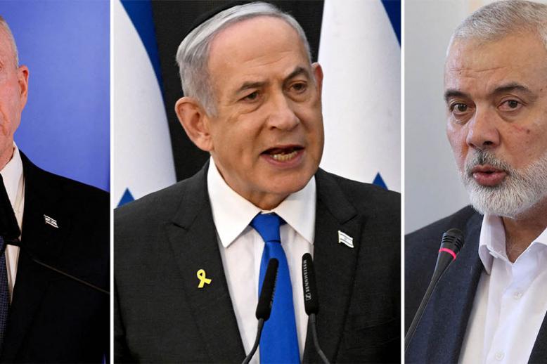 Gallant (L), Netanyahu (C) and Haniyeh