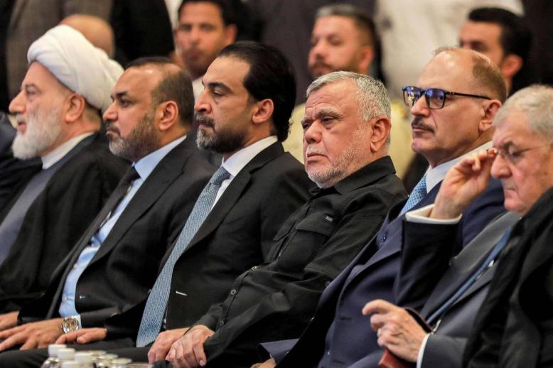 زعماء الحركات السياسية العراقية في جلسة برلمانية