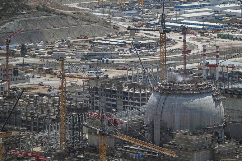 The construction of the Russian-built Akkuyu Nuclear Power Plant in Mersin Province (2023)