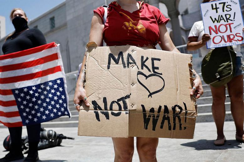 Anti-war protests emerging in the US