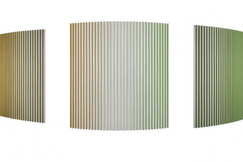 Enamel on aluminium, 80 x 80 cm