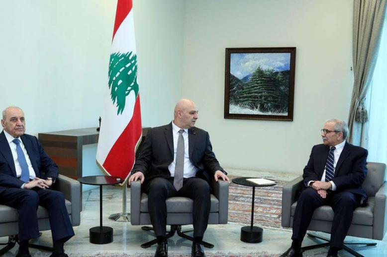 جوزيف عون ونواف سلام ونبيه بري