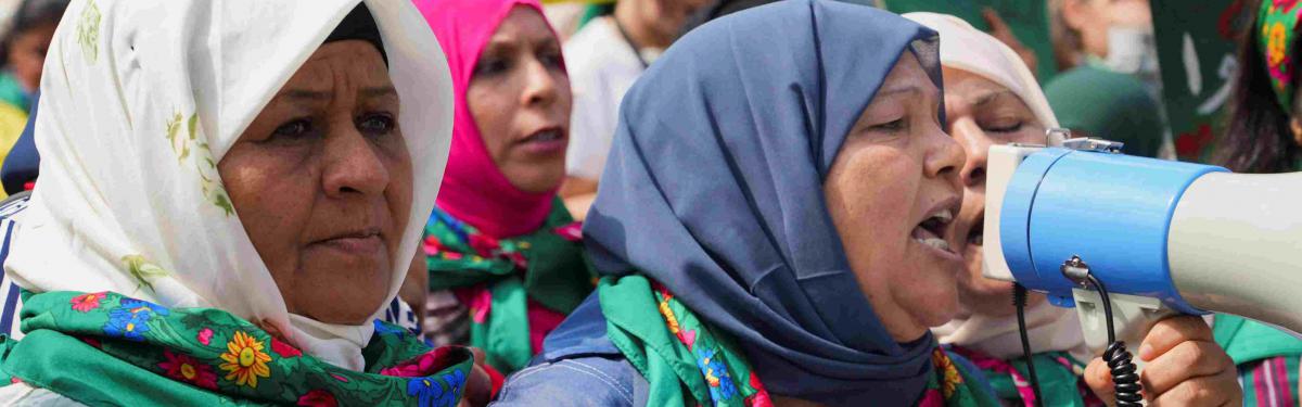 مسيرة احتجاجية للعاملات الفلاحيات