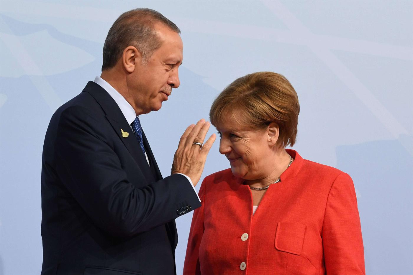 German Chancellor Angela Merkel and Turkey's President Recep Tayyip Erdogan 