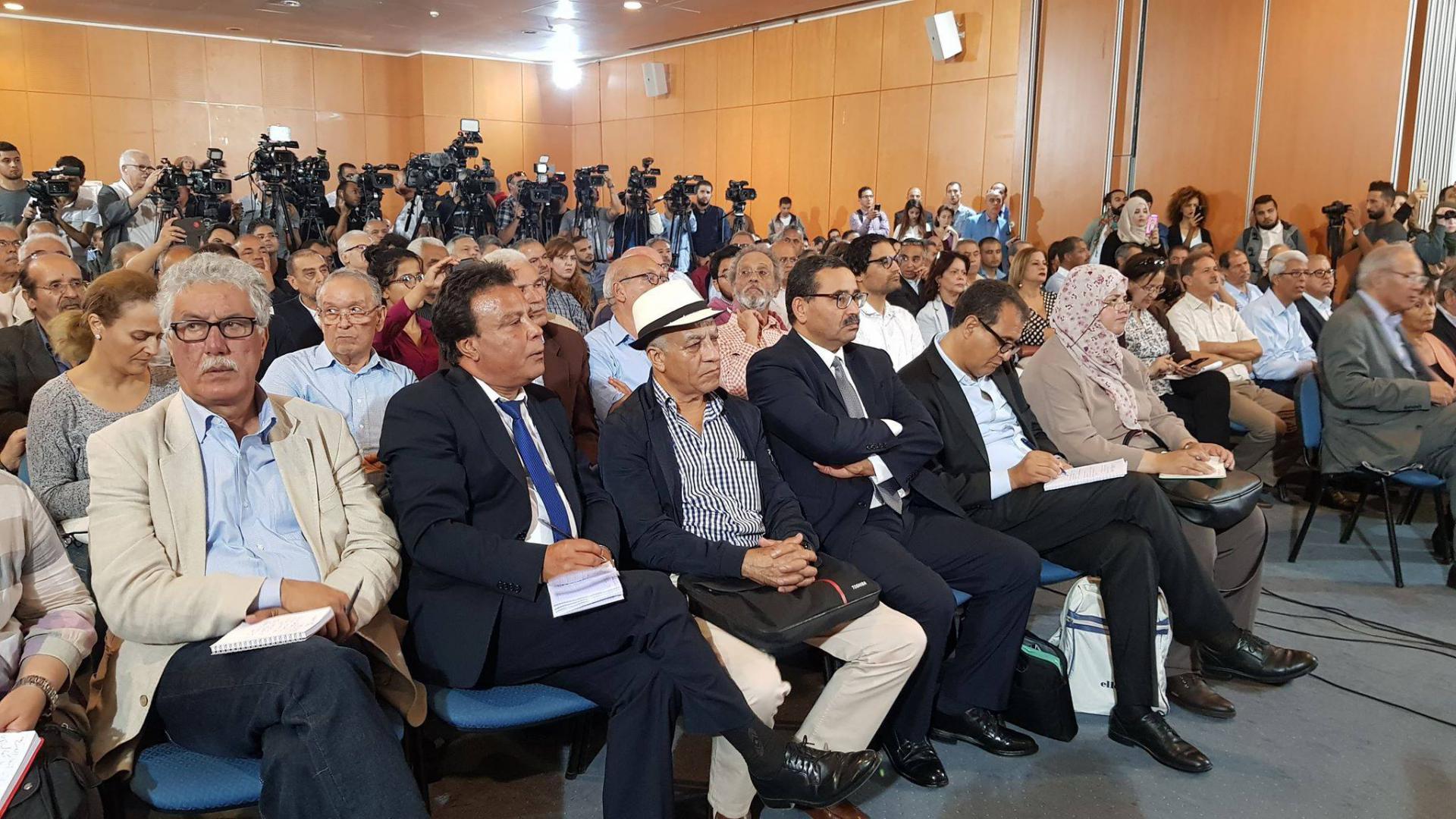 جانب من الندوة الصحفية للجبهة الشعبية