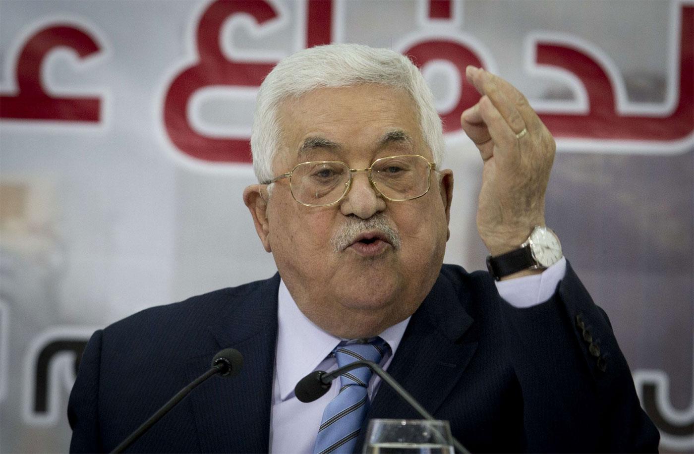 Palestinian president Mahmud Abbas