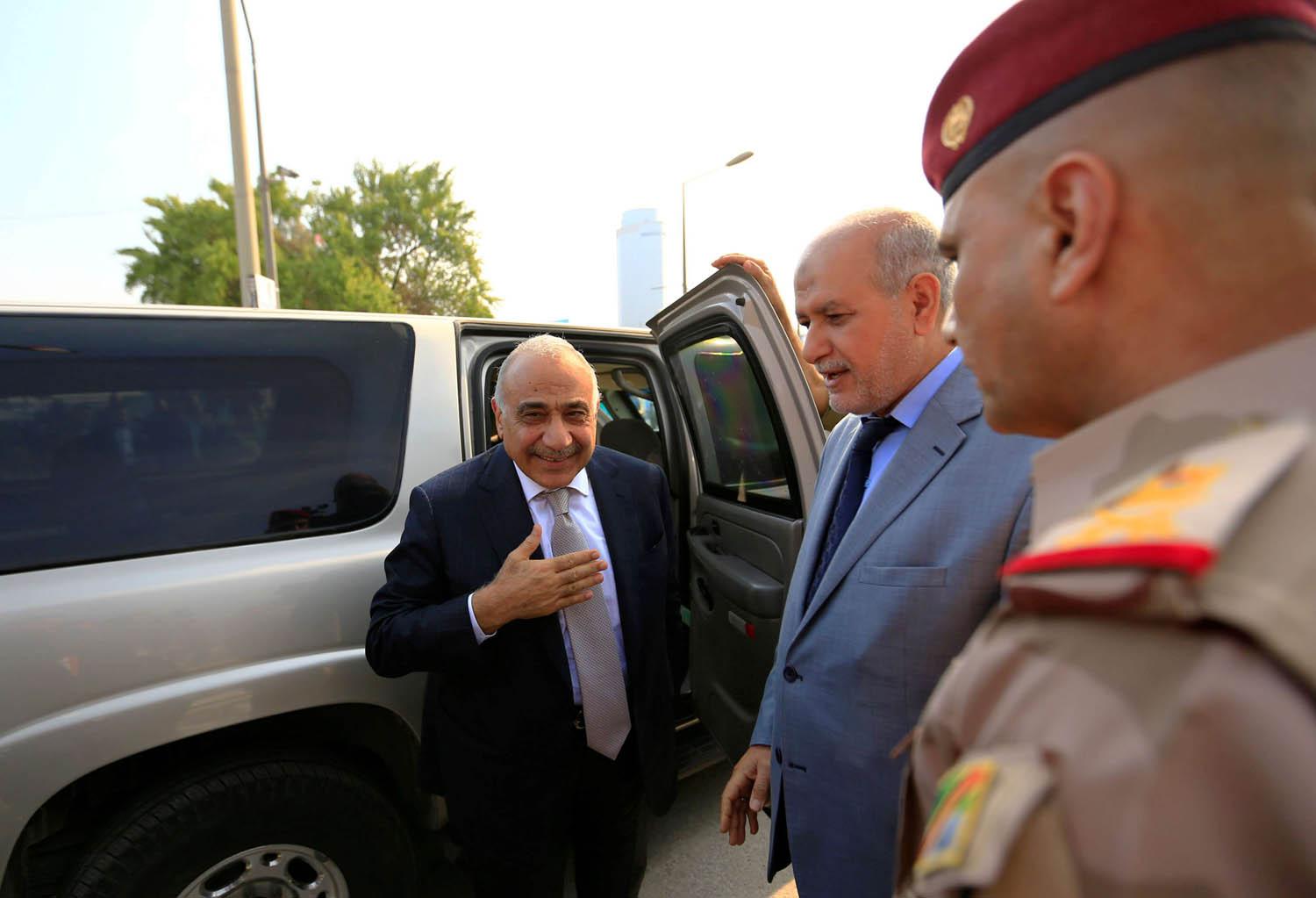 رئيس الوزراء العراقي عادل عبدالمهدي يصل لافتتاح معرض بغداد الدولي