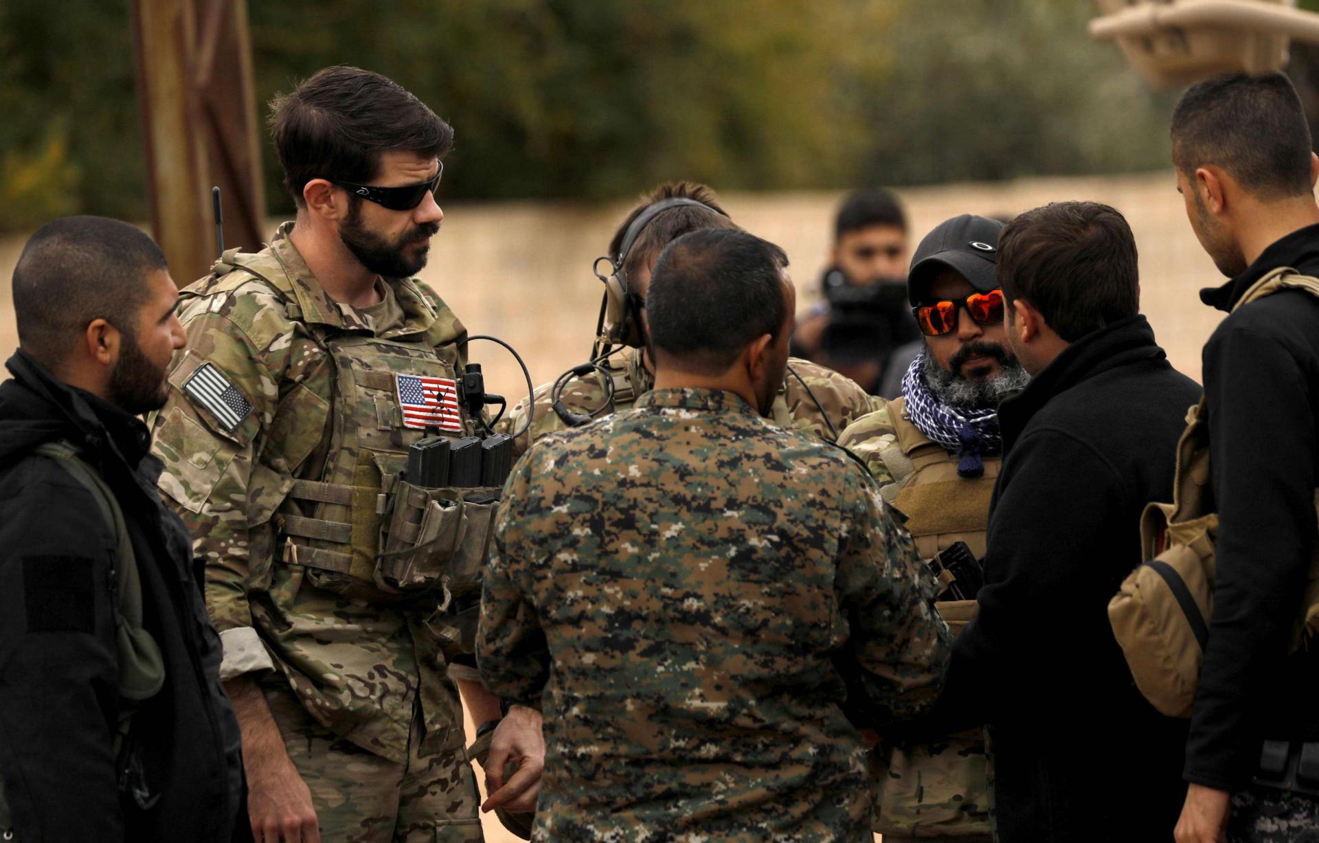 جنود أميركان مع القوات الكردية