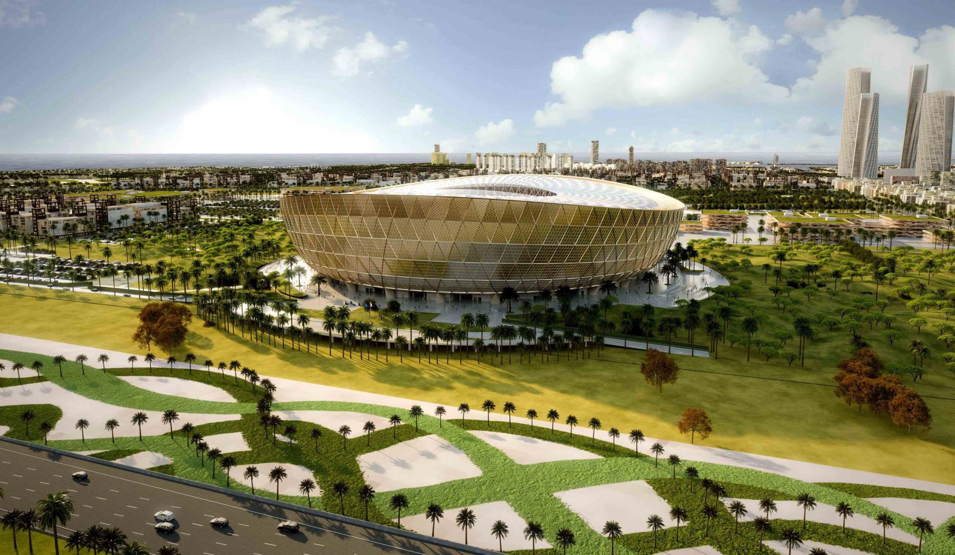 Designed by British architects Foster and Partners, the stadium is said to take its inspiration from Arab craftmanship