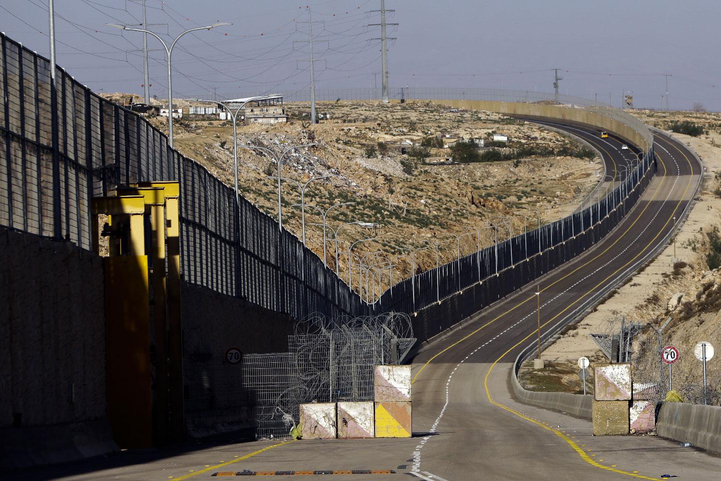 A newly opened segregated West Bank highway is seen near Jerusalem on Thursday, Jan. 10, 2019. 