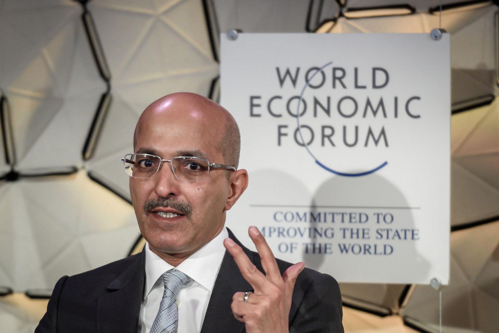 Saudi Finance Minister Mohammed Al-Jadaan attends a session during the World Economic Forum (WEF) annual meeting, on January 24, 2019 in Davos, eastern Switzerland.